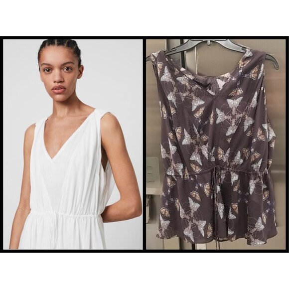 💕ALLSAINTS💕 Celeste Sleeveless Peplum Top M NWT - Picture 1 of 10